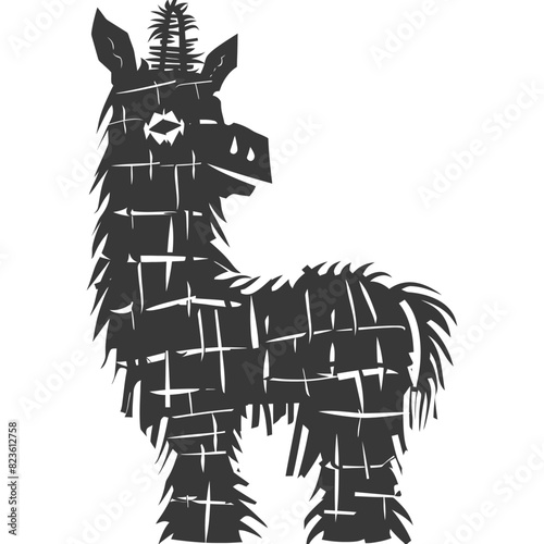 Silhouette mexican pinata black color only