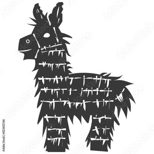 Silhouette mexican pinata black color only