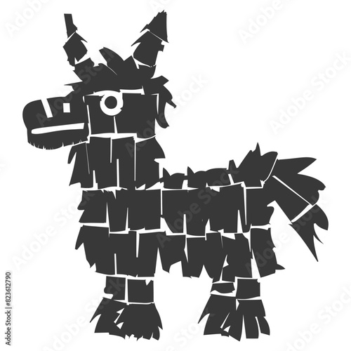 Silhouette mexican pinata black color only