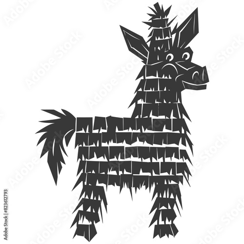 Silhouette mexican pinata black color only