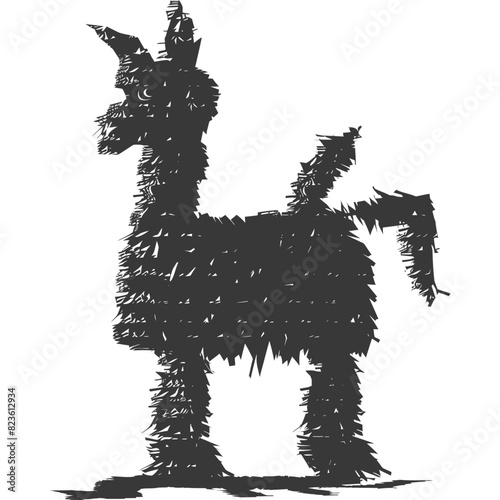 Silhouette mexican pinata black color only