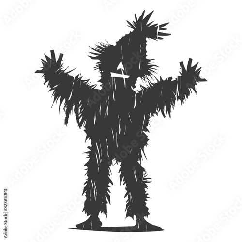 Silhouette mexican pinata black color only