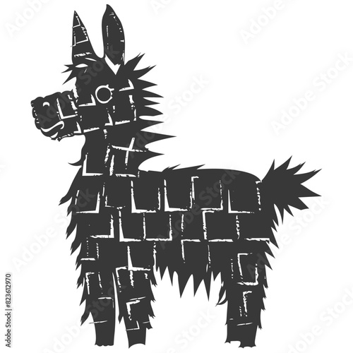 Silhouette mexican pinata black color only