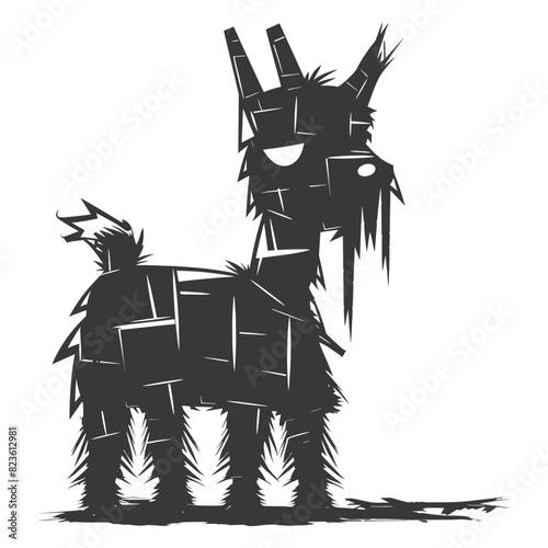 Silhouette mexican pinata black color only