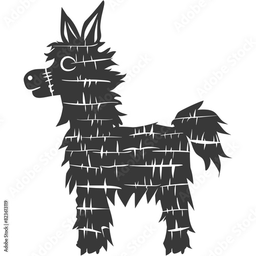 Silhouette mexican pinata black color only