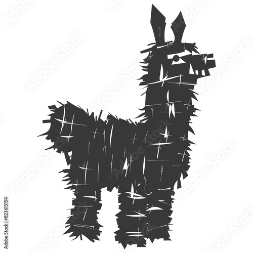 Silhouette mexican pinata black color only