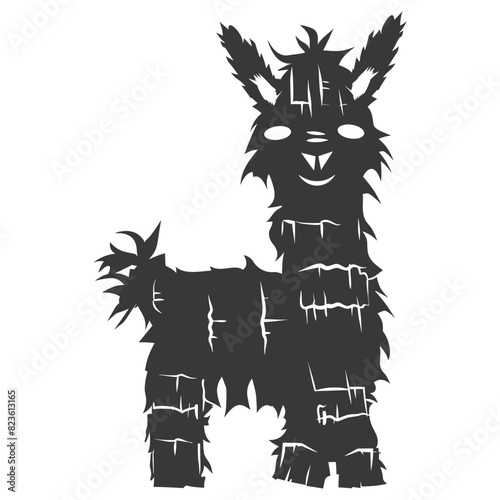 Silhouette mexican pinata black color only