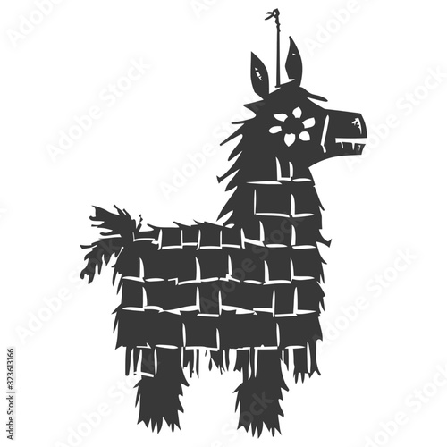 Silhouette mexican pinata black color only