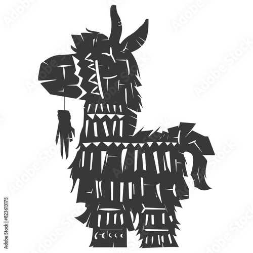 Silhouette mexican pinata black color only