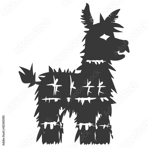 Silhouette mexican pinata black color only