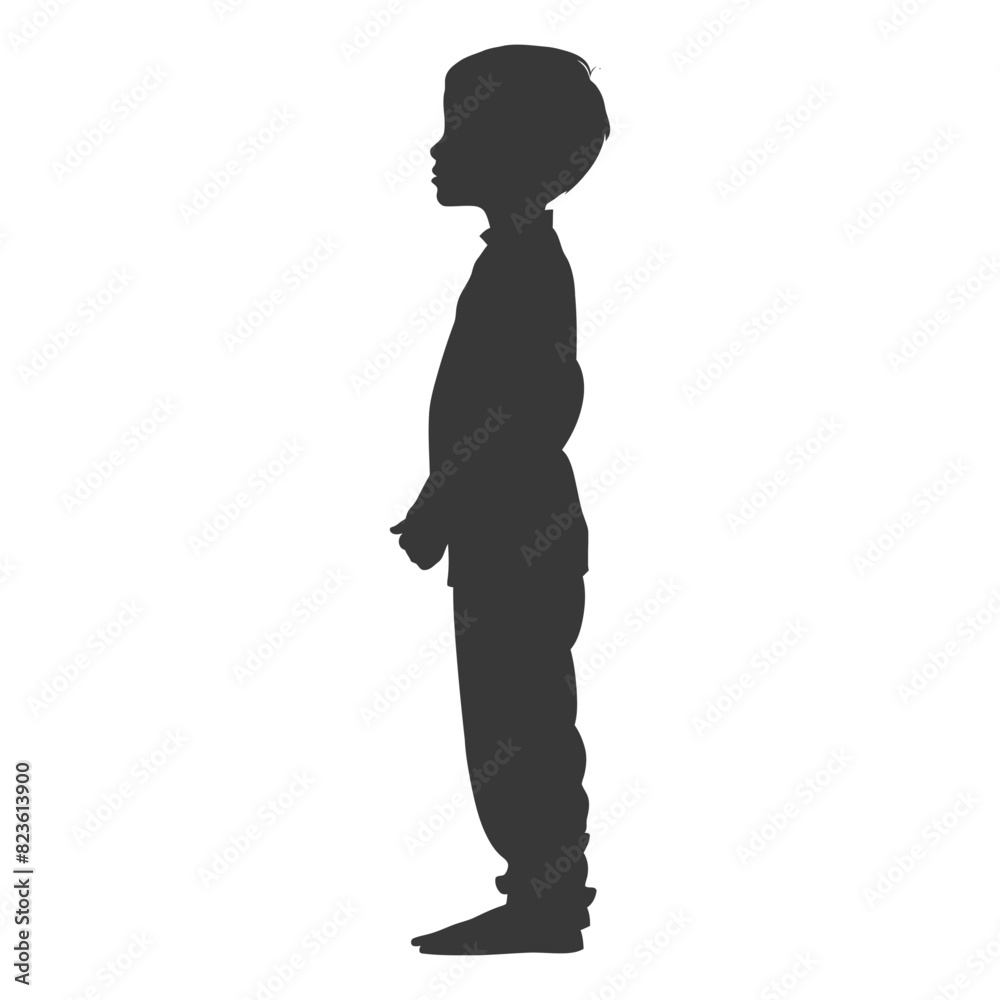 Silhouette muslim little boy black color only Silhouette muslim little boy black color only