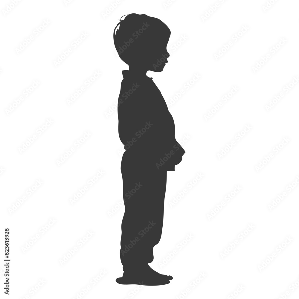 Silhouette muslim little boy black color only Silhouette muslim little boy black color only