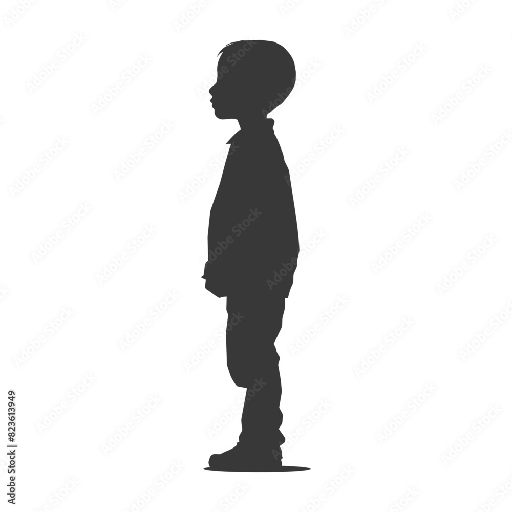 Silhouette muslim little boy black color only Silhouette muslim little boy black color only