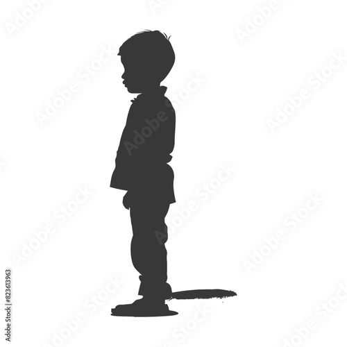 Silhouette muslim little boy black color only © NikahGeh