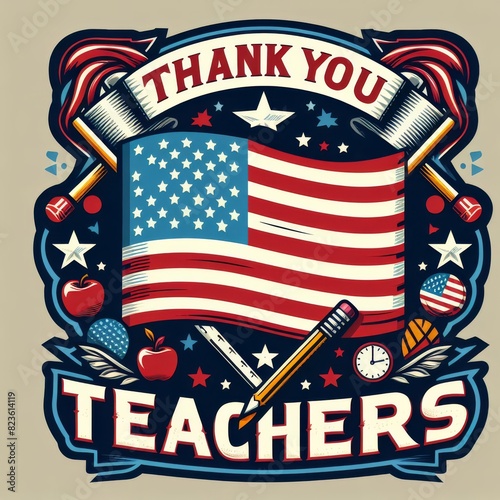 Patriotic Appreciation for Educators Emblem Design
