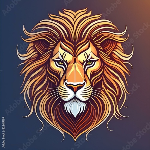 lion head avatar or mascot