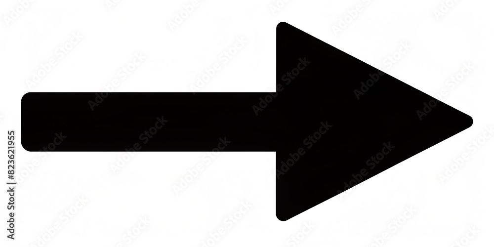 Vector black arrow icon on white background Stock Illustration | Adobe ...