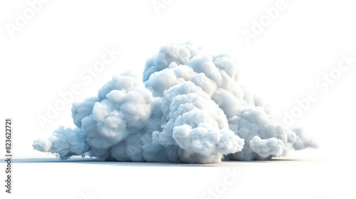 isolate white background of cloud