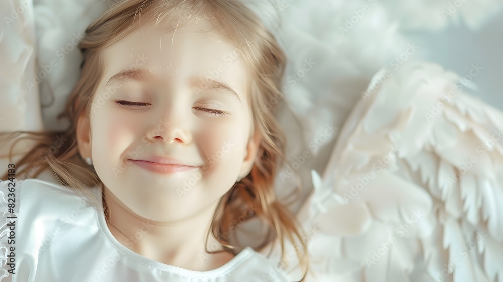 Angelic Child Sleeping in Peaceful Serenity Angelic Child Sleeping in Peaceful Serenity