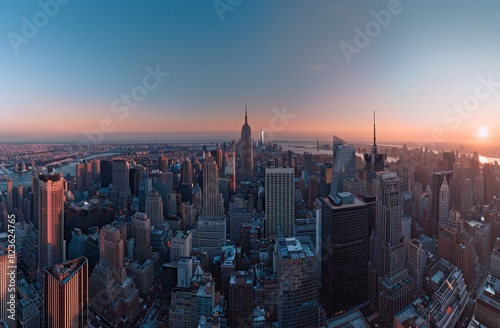 A panoramic view of the New York City skyline