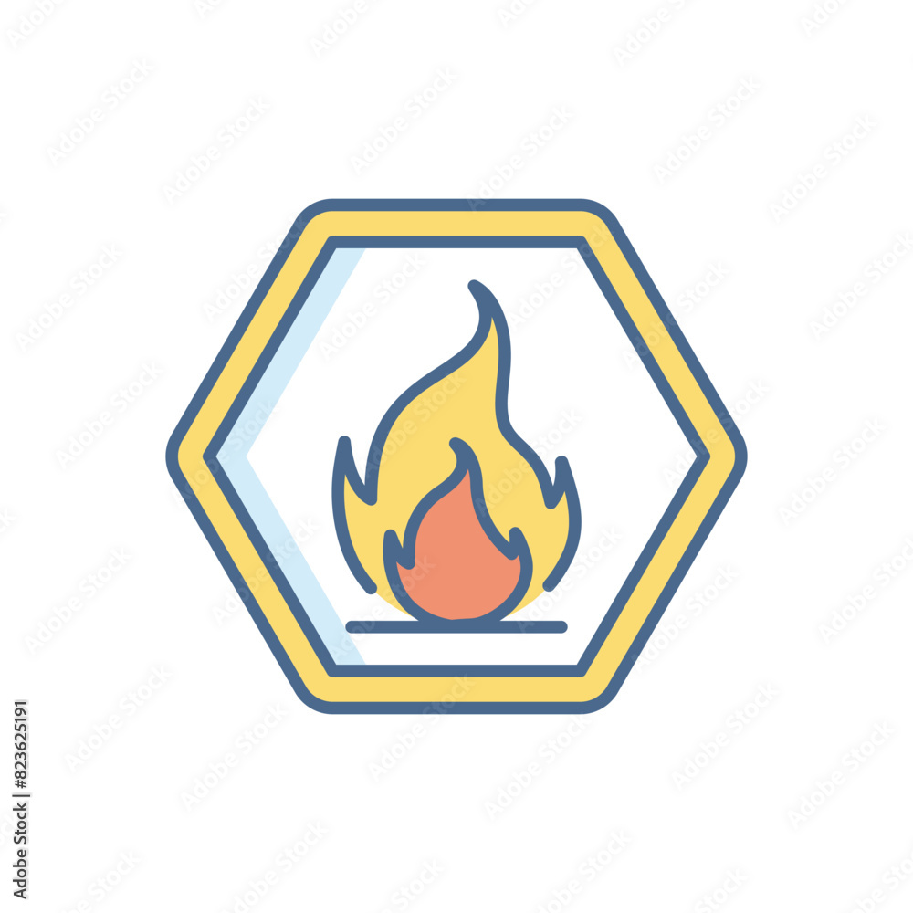 Flammable vector icon Flammable vector icon