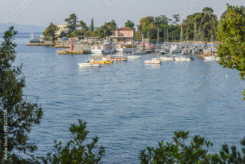 Landscape View Of Beautiful Harbor At Adriatic Coast, Opatija, Croatia photo