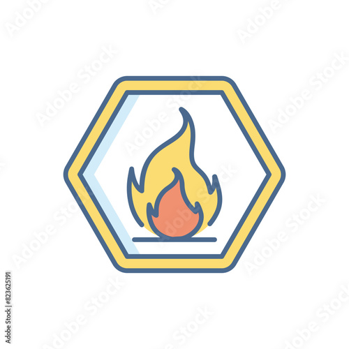 Flammable vector icon