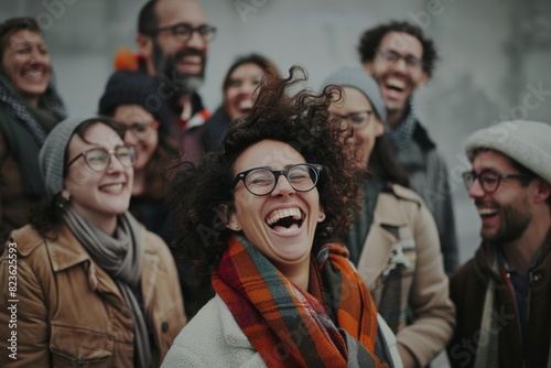 Diverse Group of Friends Happiness Smiling Portrait Outdoors Concept