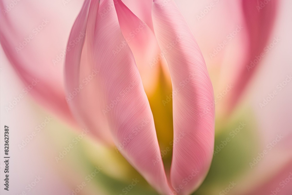 Close-up of a tulip Petal, Color Gradients, Fine Lines, Macro Photography, Floral Details, Vibrant pink Flower, High Resolution