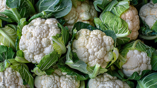 fresh cauliflower in market
