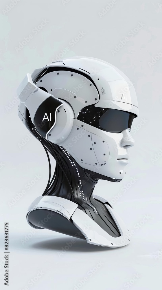 model of a virtual assistant for marketing purposes on a white background model of a virtual assistant for marketing purposes on a white background