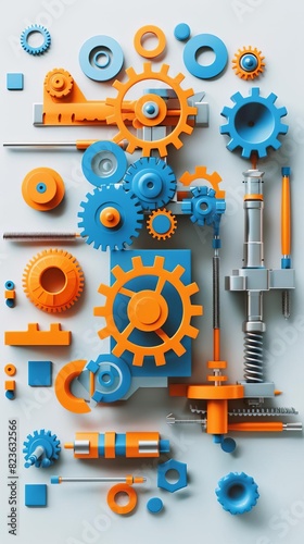 model of AIintegrated marketing automation tools on a white background photo