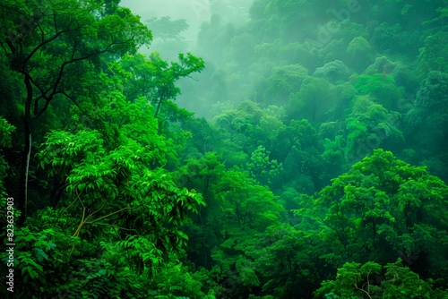 Rainforest landscape. Fog. Mist © STOCK IMAGES STALL