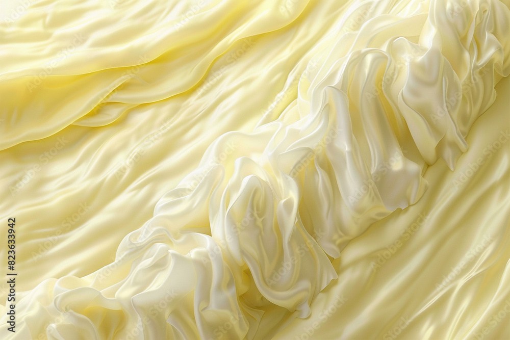 A gentle cascade of butter yellow and soft ivory oil paint clouds, flowing smoothly like a quiet river. A gentle cascade of butter yellow and soft ivory oil paint clouds, flowing smoothly like a quiet river.