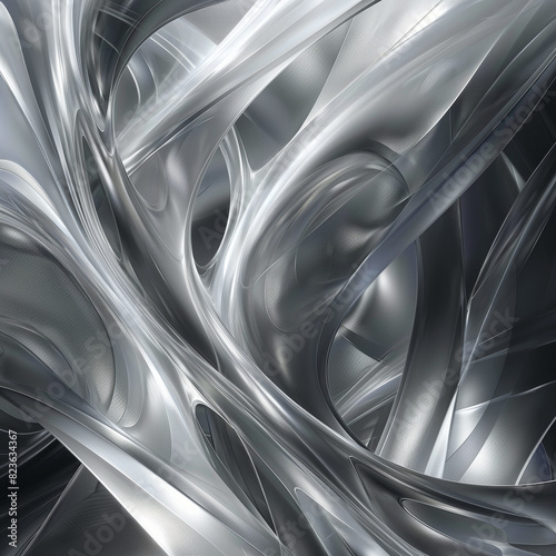 Abstract dynamic wave silver background.