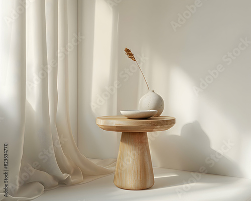 Bedside table on transparent background