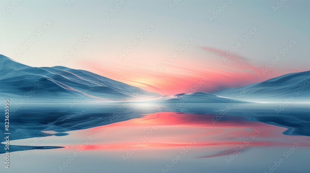 An empty horizon abstract background featuring soft hues and minimalist design elements. The composition captures the essence of distance and solitude, using gentle transitions and simple shapes to An empty horizon abstract background featuring soft hues and minimalist design elements. The composition captures the essence of distance and solitude, using gentle transitions and simple shapes to