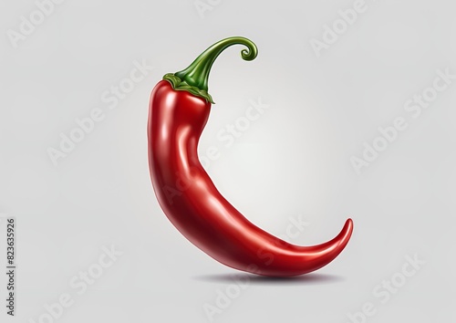 Red chili pepper vegetable on a transparent background.