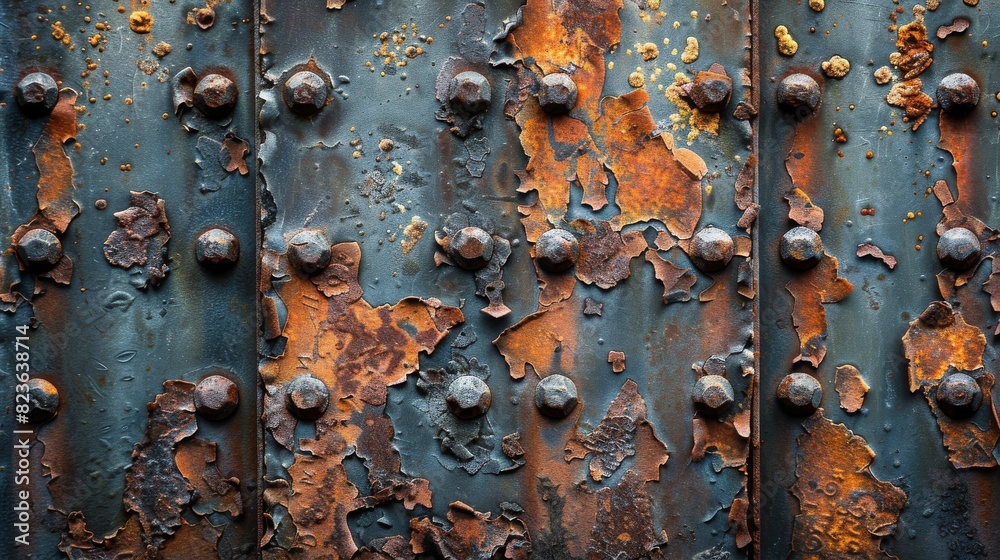This image highlights the intricate patterns of rust and corrosion on ...