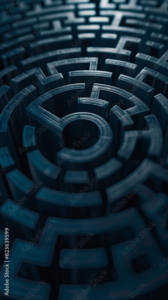 Vertical Image Of A Section Of A Labyrinth Wall. 