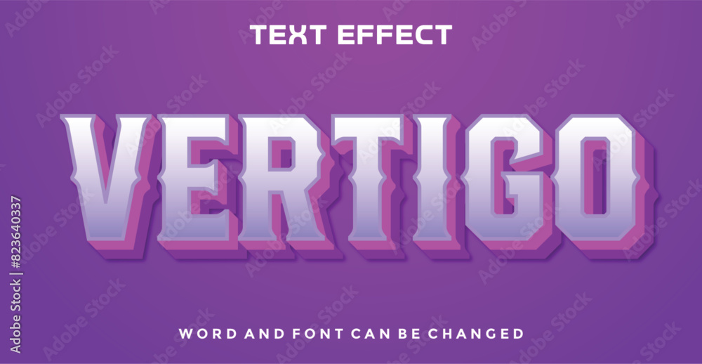 Vertigo editable text effect