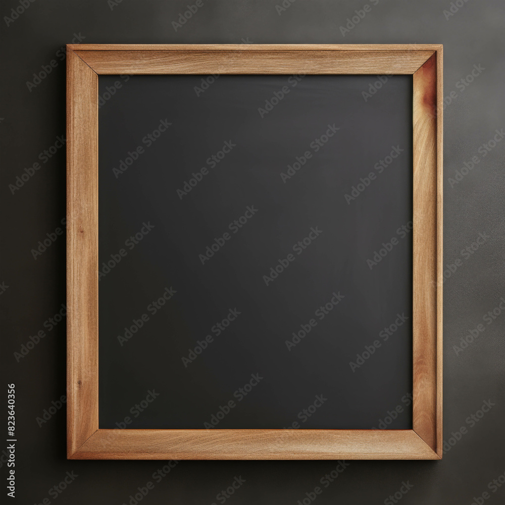 Empty wooden frame with a blank blackboard background. Perfect for educational, artistic, and customizable design projects. Empty wooden frame with a blank blackboard background. Perfect for educational, artistic, and customizable design projects.