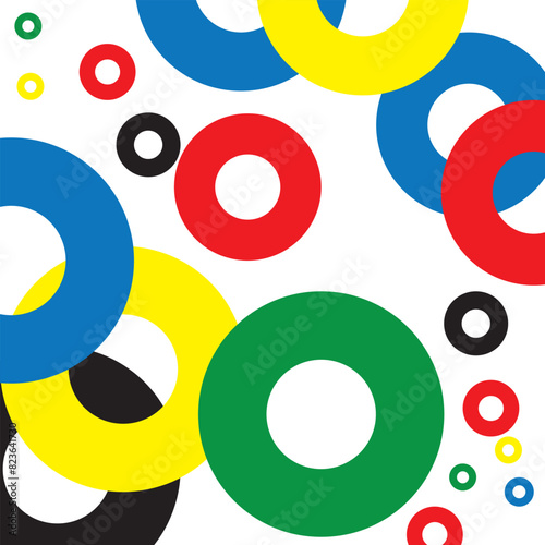 background with circles. Abstract background with colored circles. Design for you. Simple background. Bright design.