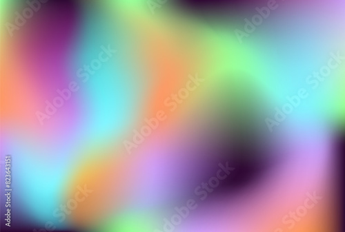 Blue orange periwinkle violet green advertisement pattern. Cyan peach mint lilac purple presentation planer notebook card mockup. Psychedelic creative print. Kaleidoscopic colors canva background. 