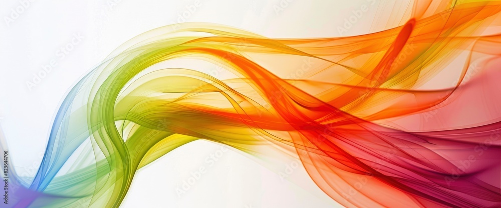 Fototapeta premium Colorful Swirls Representing A Quarterbackýs Pass With Copy Space, Football Background