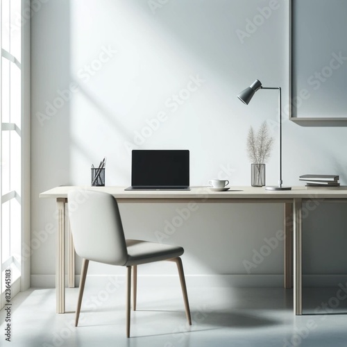 ミニマルなホームオフィスデザイン