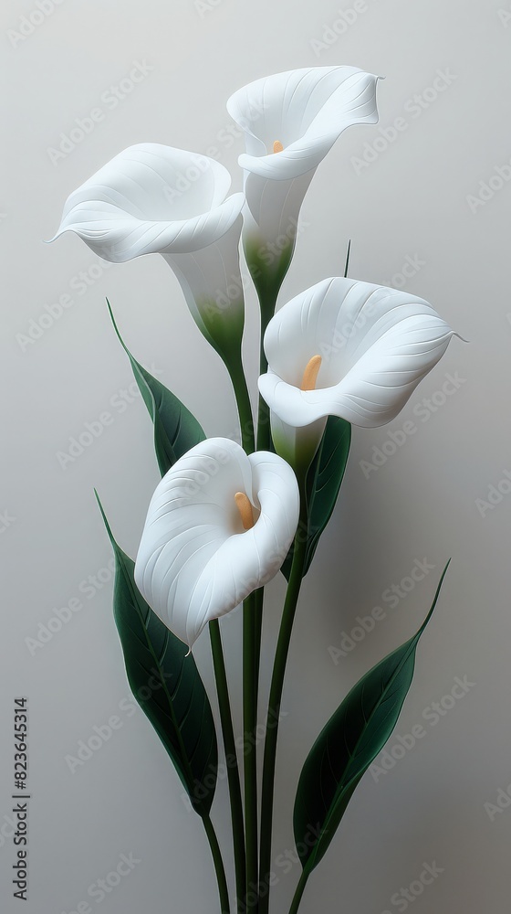 Obraz premium Calla Lily on white background. ai generated 
