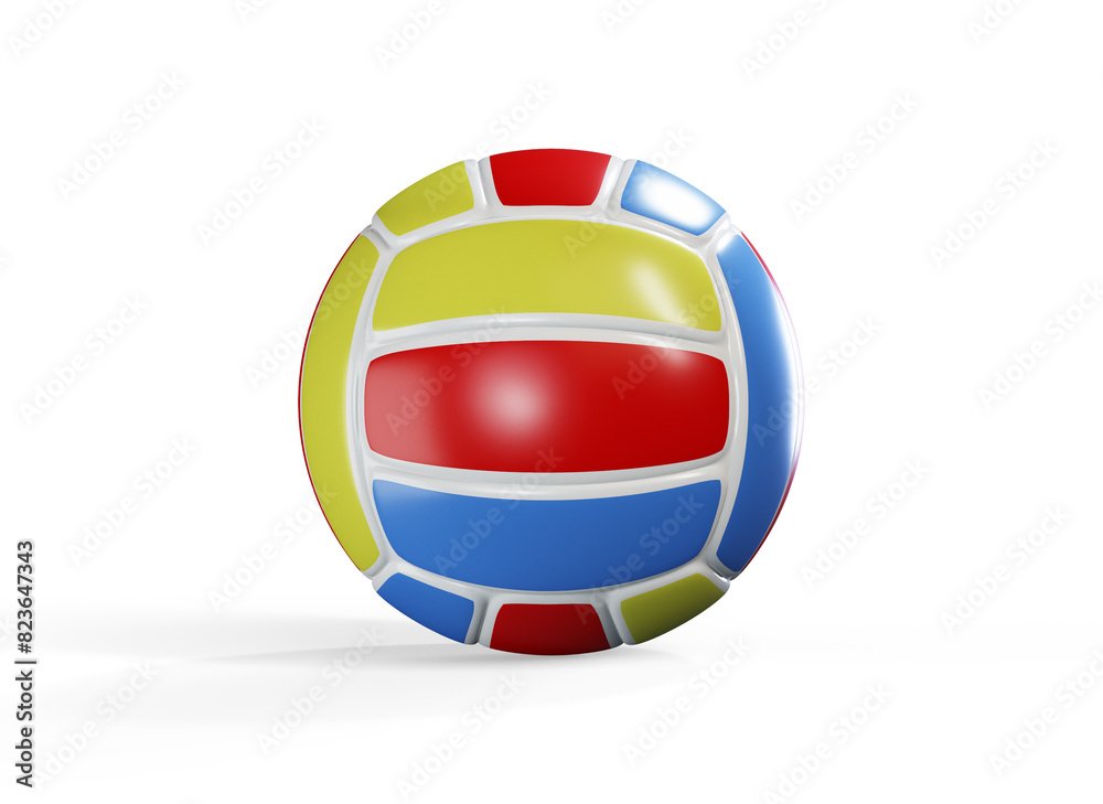 Fototapeta premium Red volleyball ball 3d render