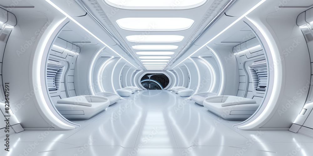 Sci fi white interior