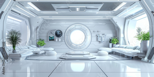Sci fi spaceship interior background